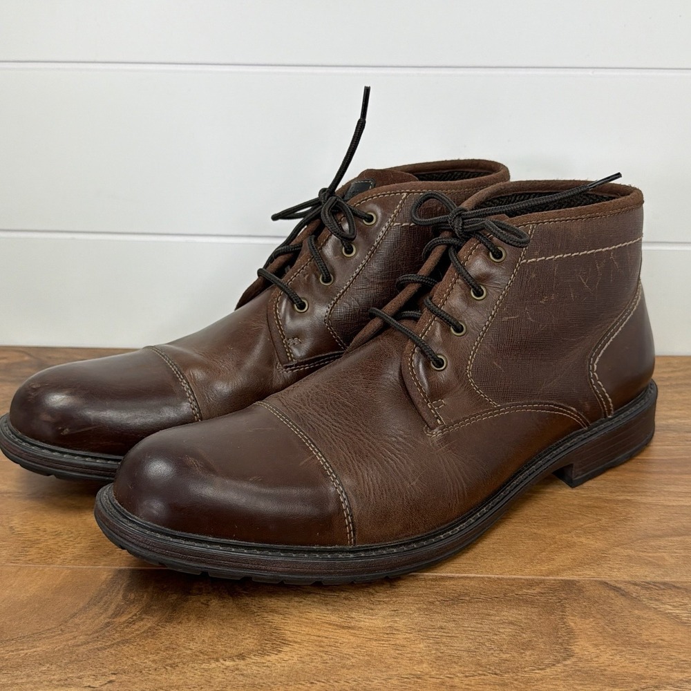 Florsheim Shoe Company Chukka Academia Boots Brown Leather Men's 12M 15174-221